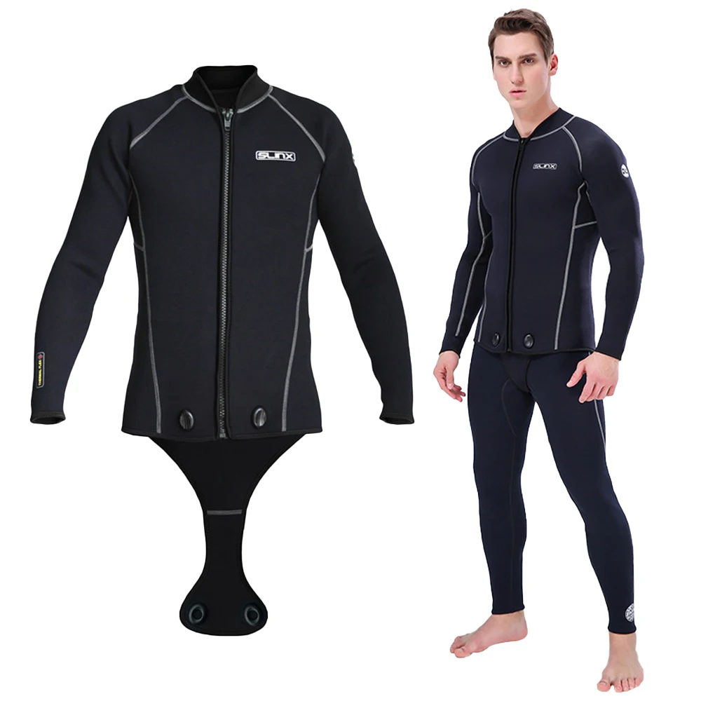 Новый водолазный костюм из неопрена толщиной 3 мм, мужская раздельная куртка для плавания и серфинга, теплая и утолщенная куртка для водных видов спорта, парусного спорта и дайвинга 2023 года выпуска