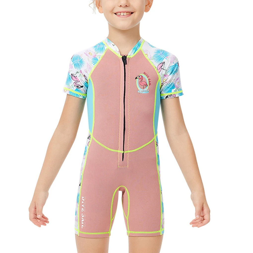 Детский гидрокостюм с рукавами 2 мм из неопрена с защитой от ультрафиолета, костюм для серфинга и снорклинга