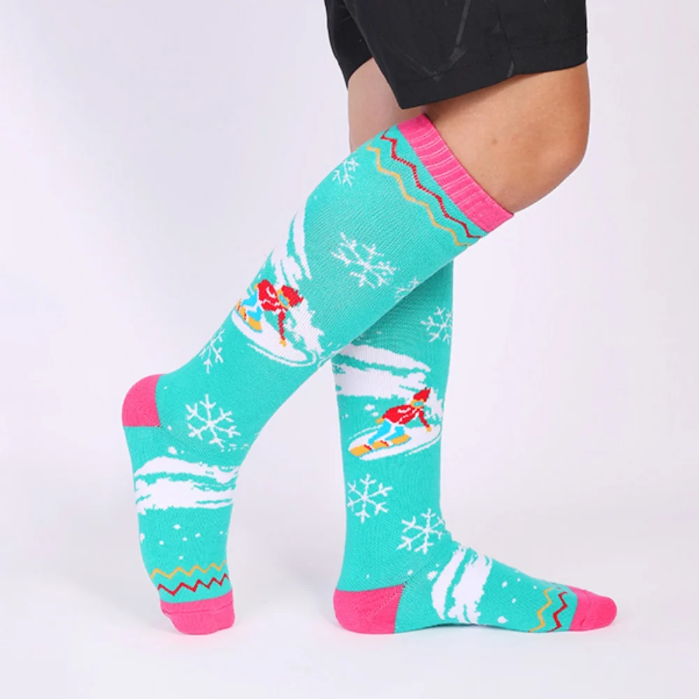 1 пара шерстяных лыжных носков Профессиональные мужские/женские походные носки для активного отдыха, утепленные махровые теплые гольфы до колена