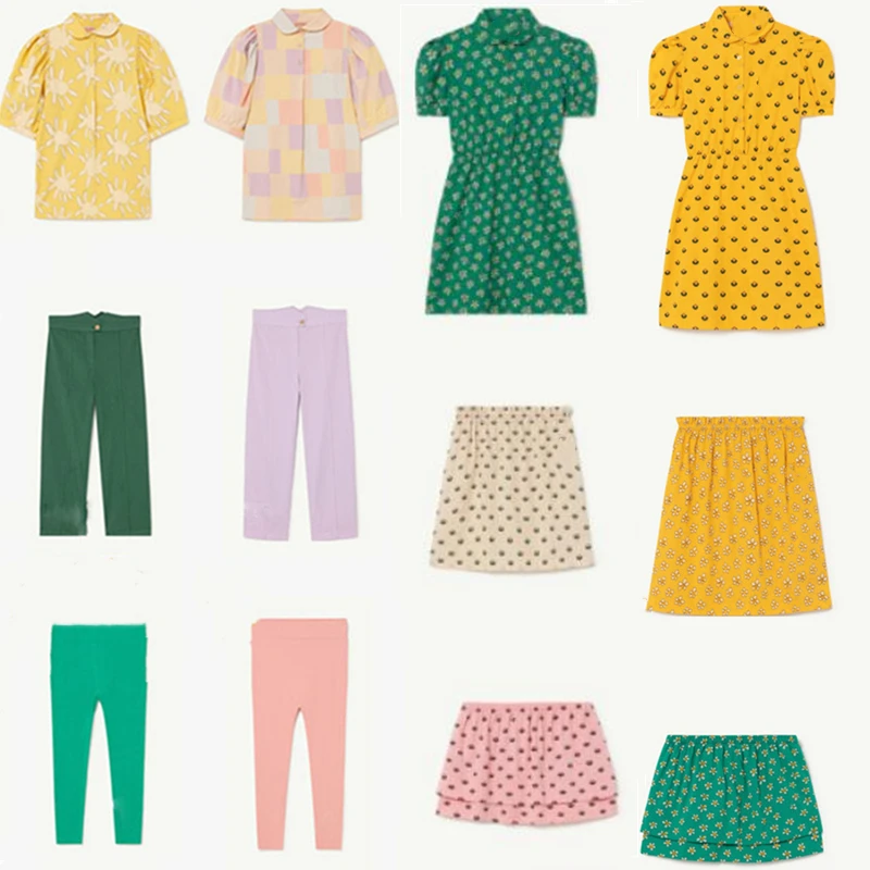 Платье для маленьких девочек, Новые Весенне-летние платья с цветочным узором для девочек, фирменные леггинсы принцессы, Корейская Детская одежда, Детские штаны