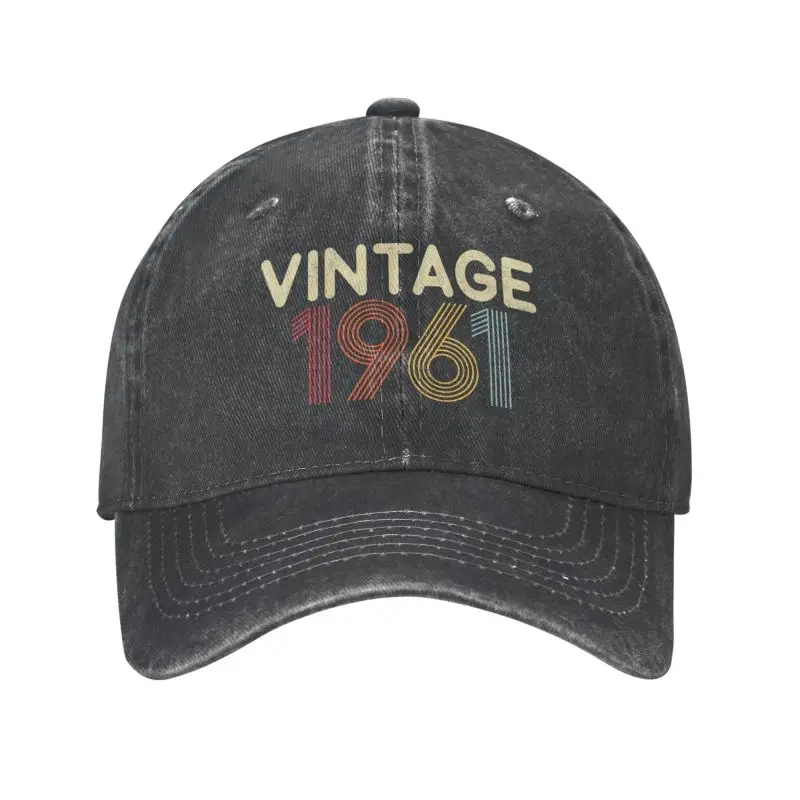 Классический Унисекс хлопок 1961 года рождения, Винтажный подарок на День рождения, бейсболка для взрослых, Регулируемая шляпа для папы для мужчин и женщин на открытом воздухе