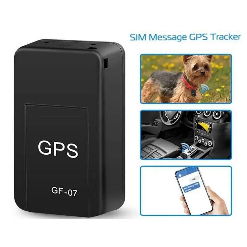 Автомобильный мини-трекер GF-07 с GPS отслеживанием в реальном времени, противоугонный локатор с защитой от потери, сильное магнитное крепление, устройство для определения местоположения SIM-карты